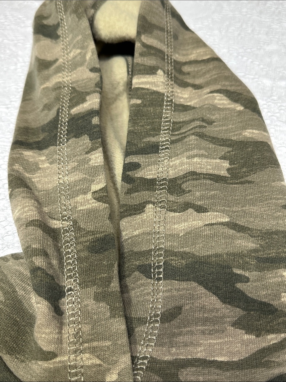 Y2K Abercrombie kids Camo Hoodie Pink spellout Logo Vintage 2000s size 7/8 - Picture 12 of 16